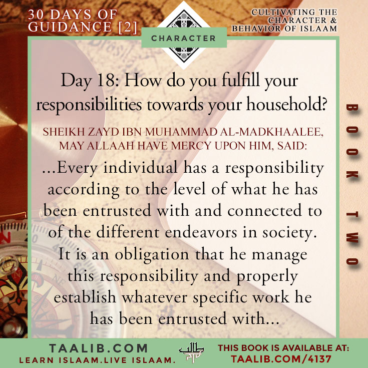 [30 DAYS-Book 2] Day 18: How do you fulfill your responsibilities ...